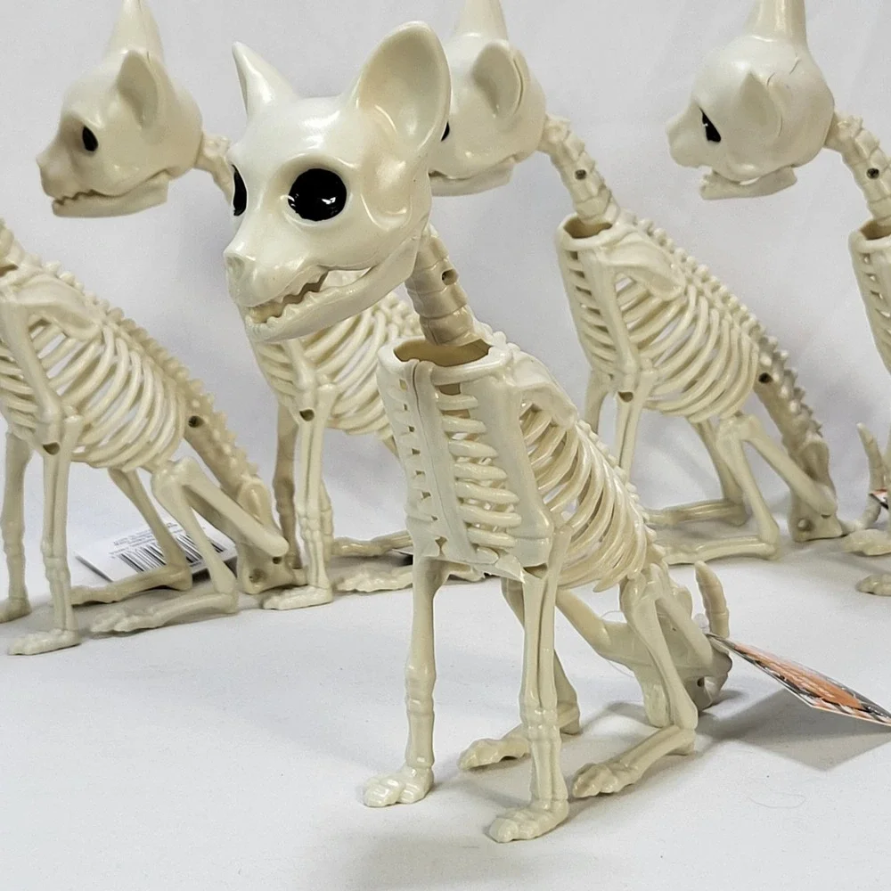 Halloween Kitty Cat Animal Skeleton 7.2